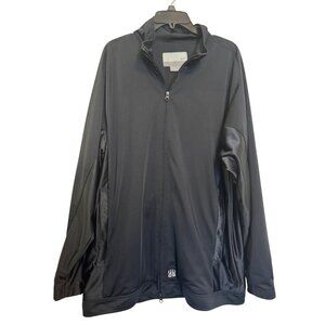 Nike Full-Zip Jacket Mens Size L Black Lightweight Polyester Made In Thailand